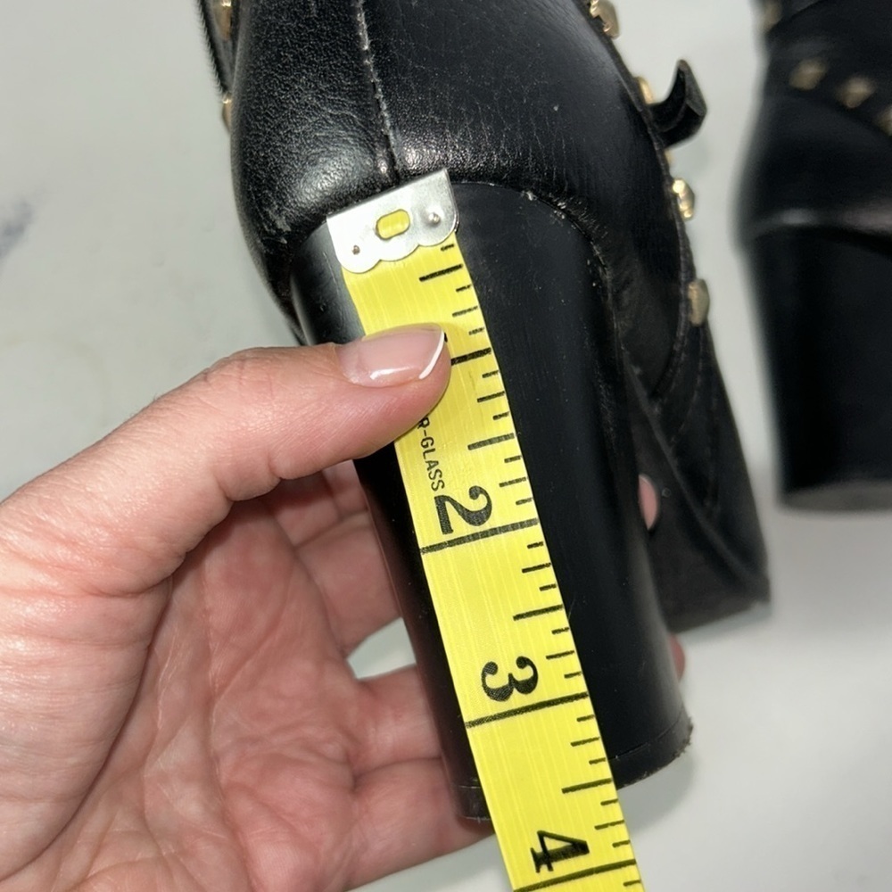 Jay & Dee Black Leather Boots Size 8.5 - Picture 11 of 11